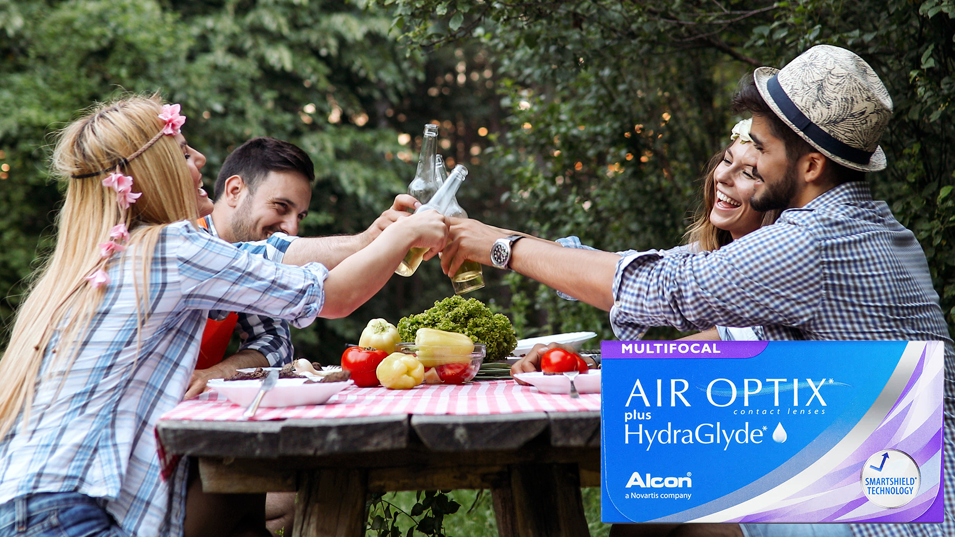 Banner Air Optix plus HydraGlyde Multifocal