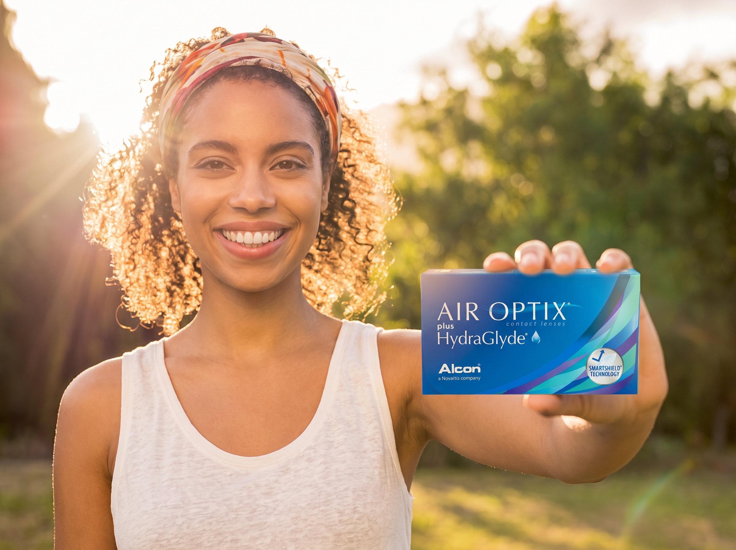 Benefícios visuais Air Optix Plus HydraGlyde