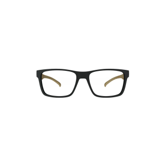 Óculos de Grau HB Polytech 93108-0261-52 Retangular e Acetato MATTE BLACK/ WOOD