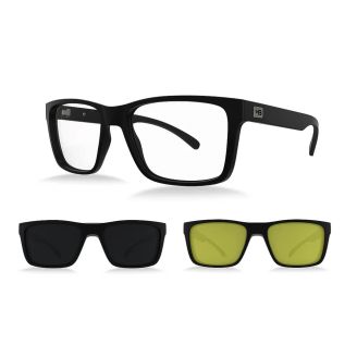 Óculos de Grau HB Switch 0472-0243-54 Retangular e Acetato MATTE BLACK GRAY/NIGHT DRIVE