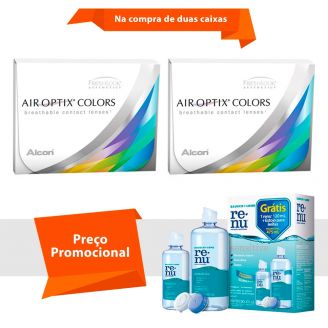 Air Optix Colors com Grau com Renu Sensitive