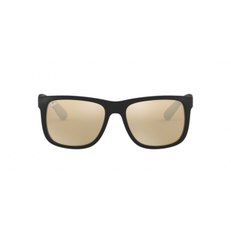 Óculos de Sol Ray-Ban Justin RB 4165 622-5A Cinza Espelhada Dourada e Preto Fosco 55