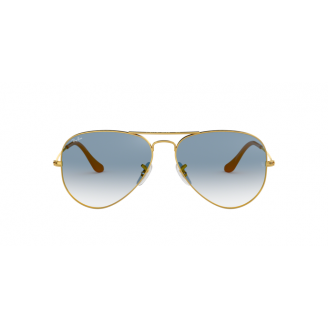 Óculos de Sol Ray-Ban Aviator RB 3025 001/3F Azul Degradê e Dourado 55