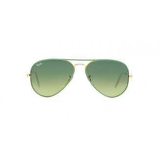 Óculos de Sol Ray-Ban Aviator RB 3025JM 001/3M Verde Degradê e Verde/Dourado 58