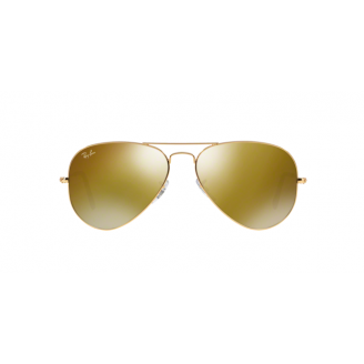 Óculos de Sol Ray-Ban Aviator RB 3025 W3276 Espelhada Marrom Dourada e Dourado 58