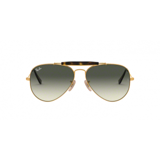 Óculos de Sol Ray-Ban Aviator RB 3029 181/71 Lentes Verde claro Degradê e Dourado 62