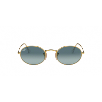 Óculos de Sol Ray-Ban Oval RB 3547 001/3M Blue Gradlent Grey e Dourado 54