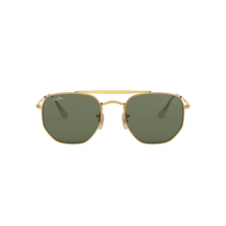 Óculos de Sol Ray-Ban Marshal RB 3648M 001 Verde Total e armação Dourada 52