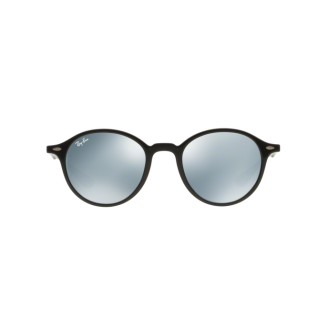 Óculos de Sol Ray-Ban Round Folding RB 4237 Lente Verde escuro Espelhada Azul e Preto Brilho 50