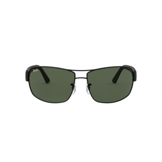Óculos de Sol Ray-Ban Highstreet RB 3503L 006/71 Lente Verde e Armação Preta 64