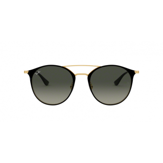 Óculos de Sol Ray-Ban Highstreet RB 3546 Lente Cinza degradê Armação preta 187-71-52