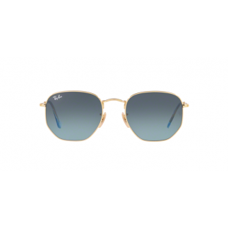 Óculos de Sol Ray-Ban Hexagonal RB 3548NL Blue Gradlent Grey + ar e Dourado 54 - 91233M