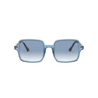 Óculos de Sol Ray-Ban Square RB 1973 12833F Azul degradê e Azul Cristal 53