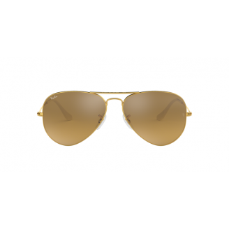 Óculos de Sol Ray-Ban Aviator RB 3025 001/3K Espelhada Marrom Prata e Dourado 58