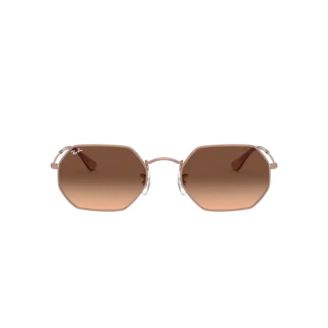 Óculos de Sol Ray-Ban Octagonal RB 3556N 9069A5 Pink Gradlent Brown + ar blue e Bronze 53