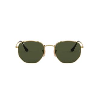 Óculos de Sol Ray-Ban Hexagonal RB 3548N Verde  e Dourado 51 - 001-58