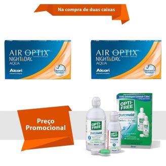 Air Optix Night & Day Aqua com Opti Free
