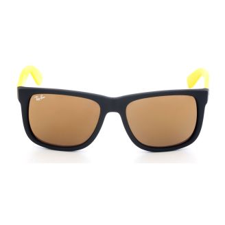 Óculos de Sol Ray-Ban Justin RB 4165 Marrom e Preto/Amarelo 55
