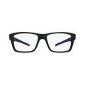 Óculos de Grau HB Polytech Teen 93143-0003-49 Retangular e Acetato M BLACK D BLUE DEMO