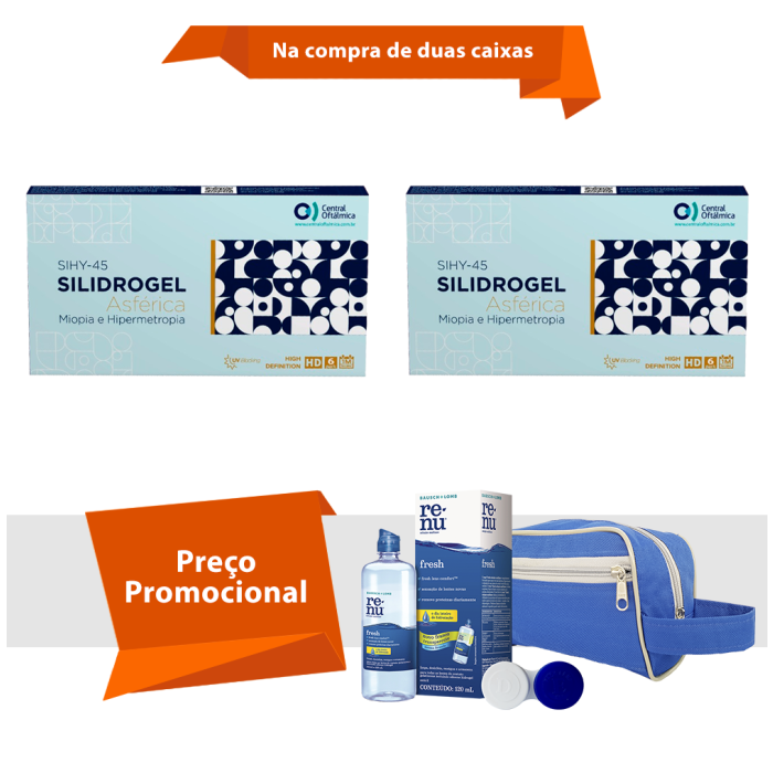 Combo Silidrogel Asférica Com Kit Renu Fresh