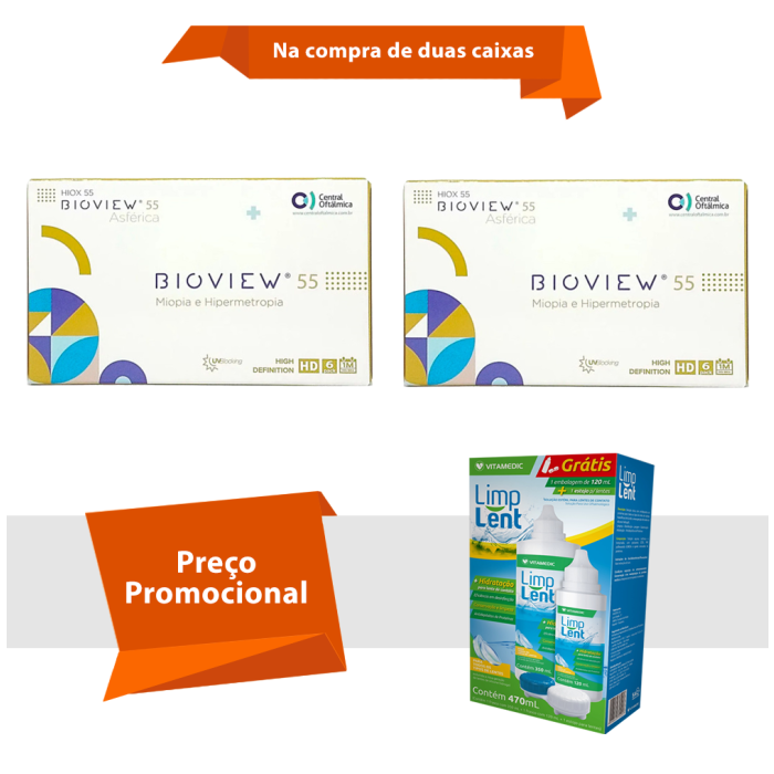 Combo Bioview 55 UV Asférica Com Limp Lent