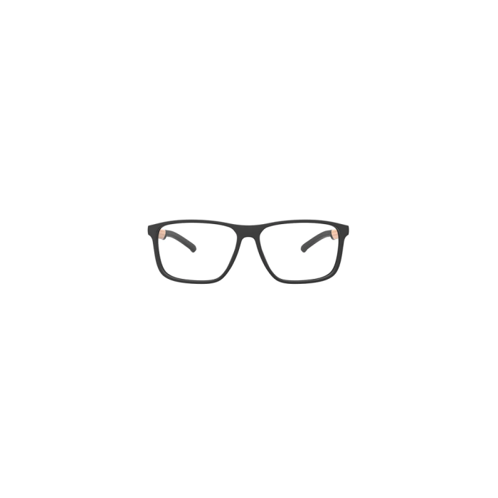 Óculos de Grau HB Polytech 0520-0698-55 Retangular e Acetato MATTE BLACK/ DARK WOOD
