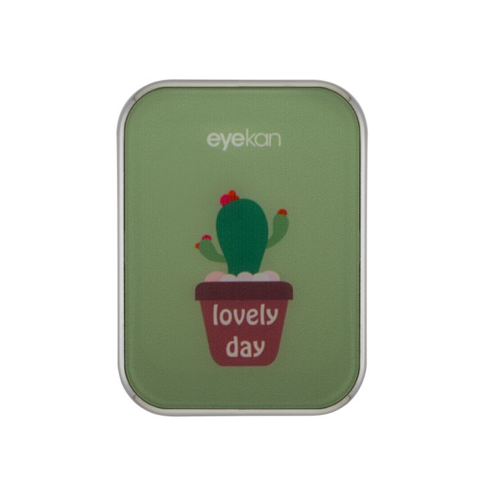 Estojo porta lentes Eco Planta + Pinça e Ventosa Vermelho