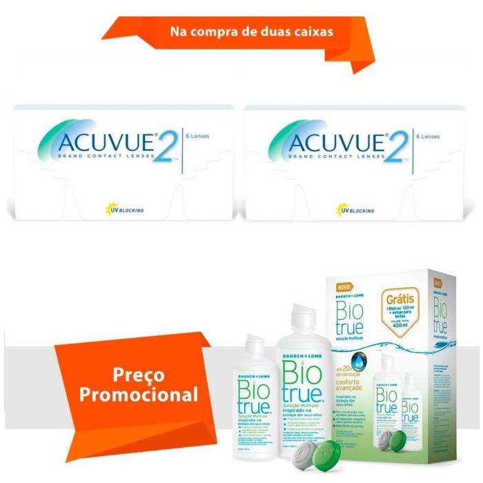 Combo Acuvue 2 com BioTrue