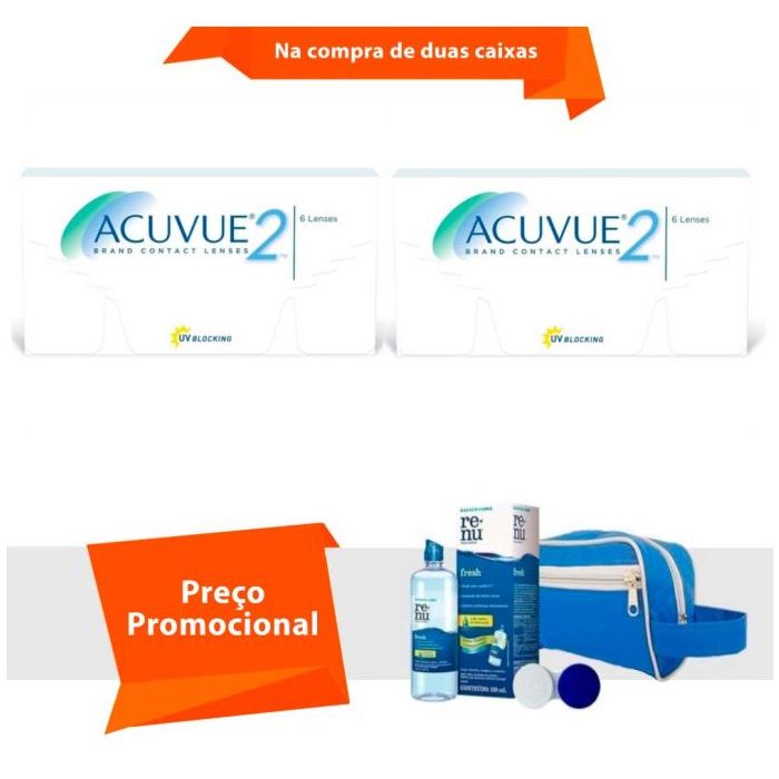 Combo Acuvue 2 com Kit Renu Fresh