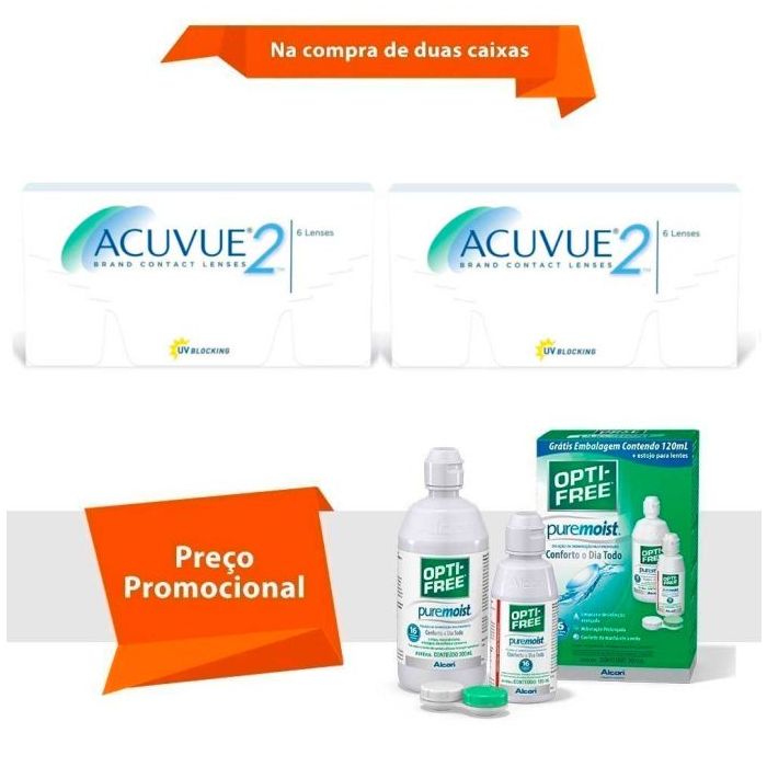 Combo Acuvue 2 com Opti Free