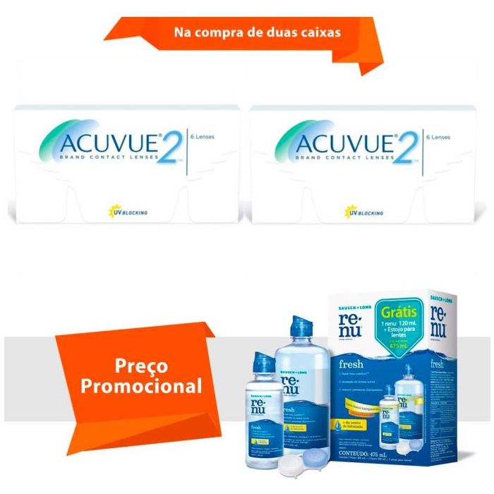 Combo Acuvue 2 com Renu Fresh