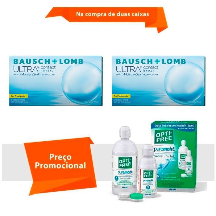Combo Lente Ultra Multifocal para Presbiopia com Opti Free