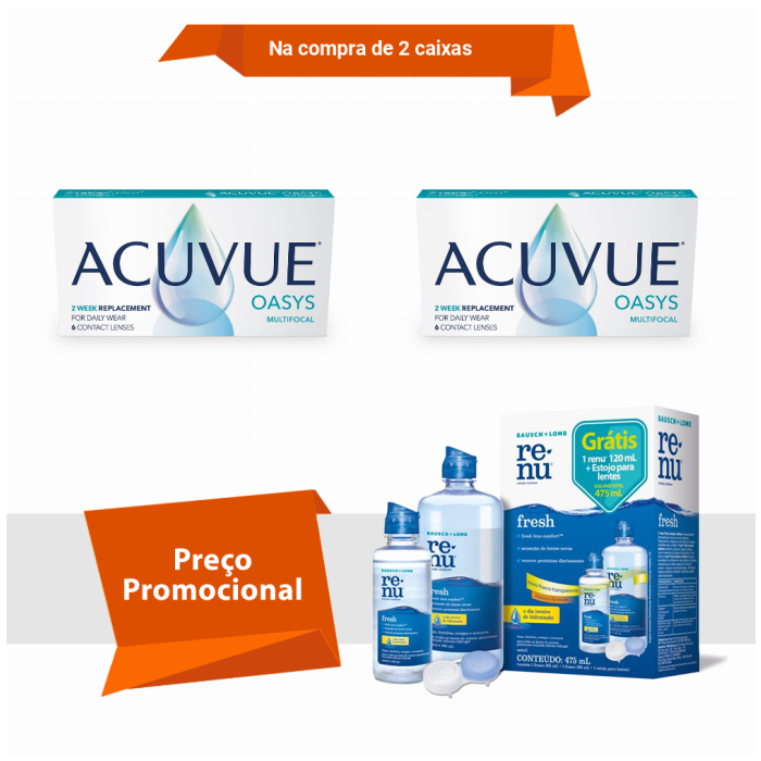 Combo Acuvue Oasys Multifocal Com Renu Fresh