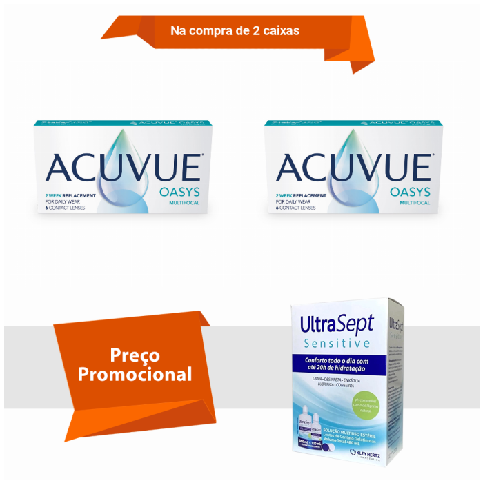 Combo Acuvue Oasys Multifocal Com UltraSept Sensitive