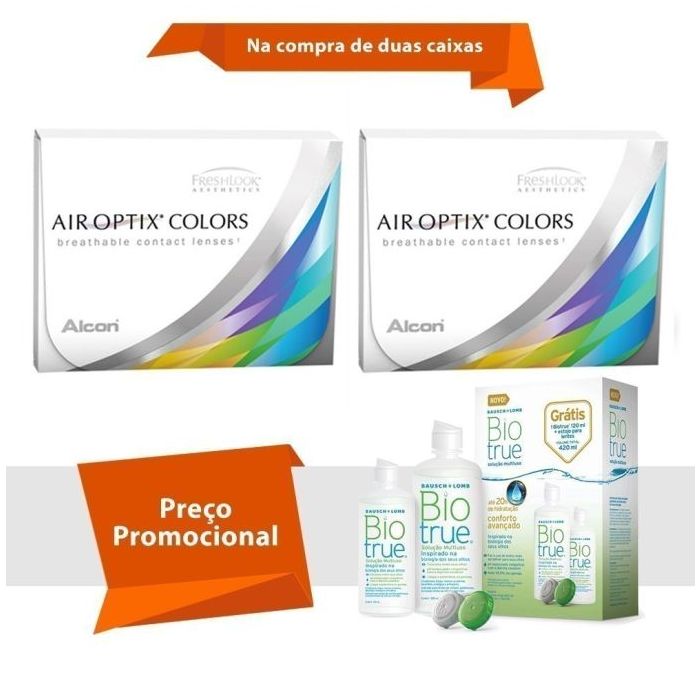 Combo Air Optix Colors com Grau com BioTrue