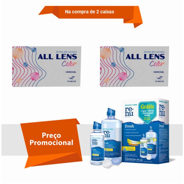 Combo All Lens Color - Mensal Com Renu Fresh