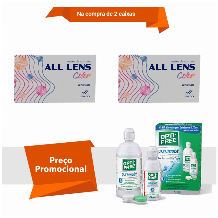 Combo All Lens Color - Mensal Com Opti Free