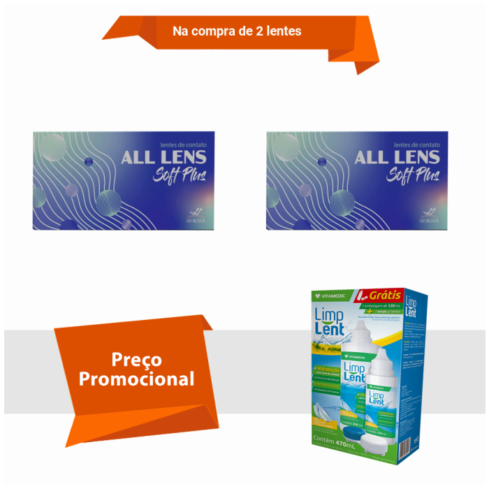 Combo All Lens Soft Plus - Anual Com Limp Lent