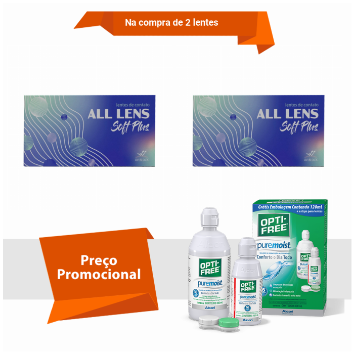 Combo All Lens Soft Plus - Anual Com Opti Free