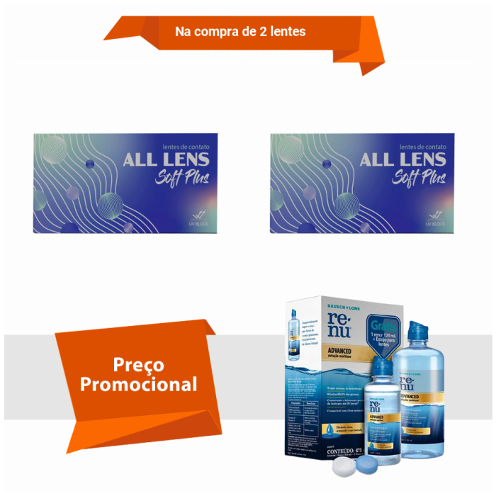 Combo All Lens Soft Plus - Anual Com Renu Advanced