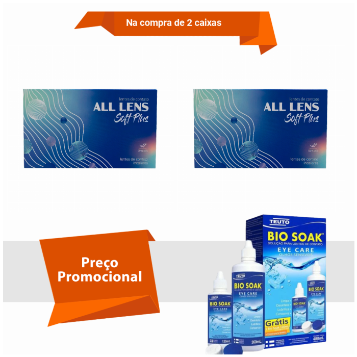 Combo All Lens Soft Plus - Mensal Com Bio Soak