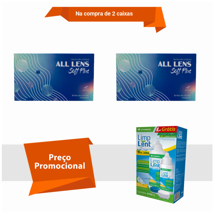 Combo All Lens Soft Plus - Mensal Com Limp Lent
