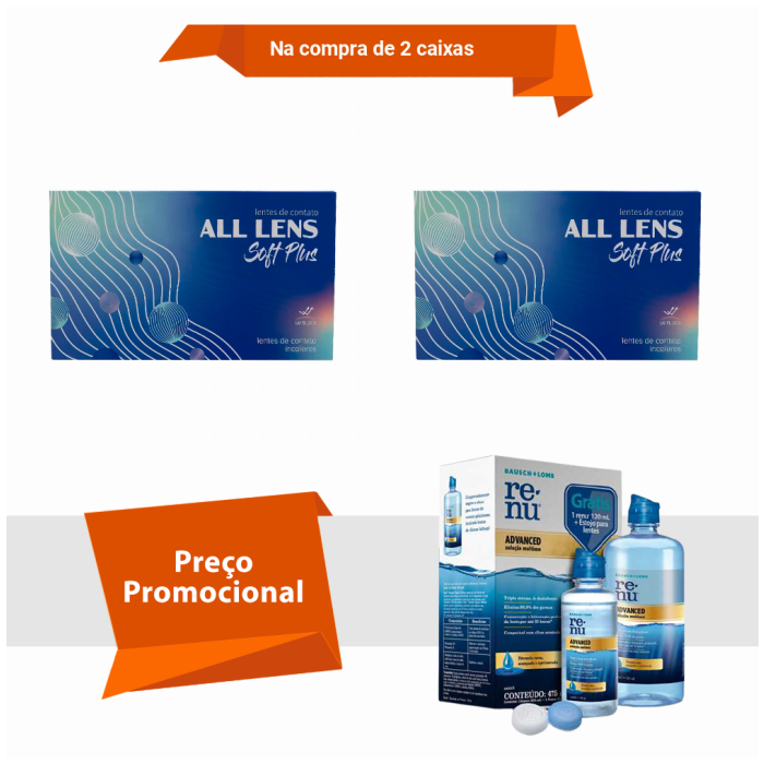 Combo All Lens Soft Plus - Mensal Com Renu Advanced