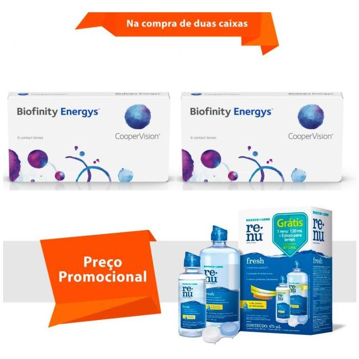 Combo Biofinity Energys com Renu Fresh