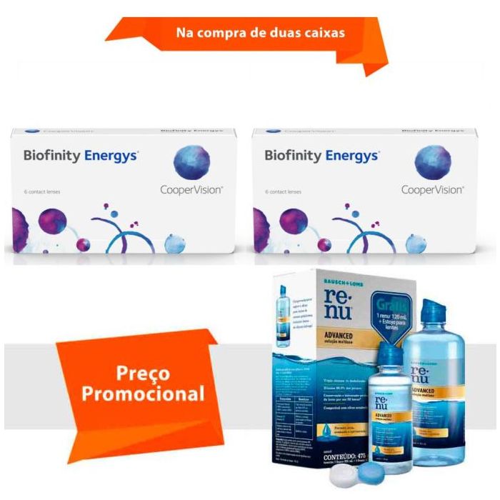 Combo Biofinity Energys com Renu Advanced