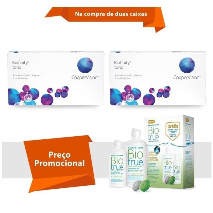 Combo Biofinity Toric com BioTrue