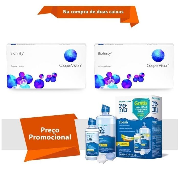 Combo Biofinity com Renu Fresh