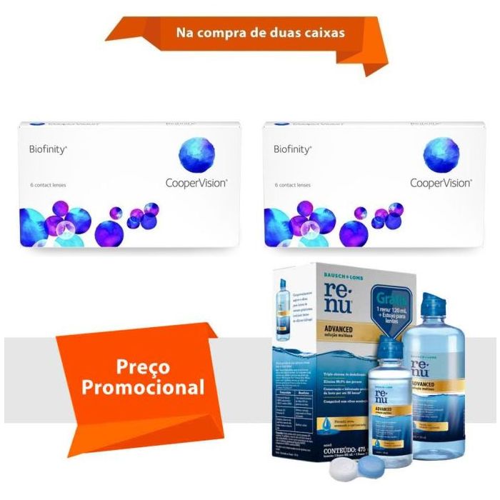 Combo Biofinity com Renu Advanced