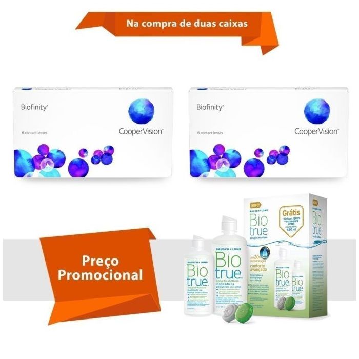Combo Biofinity com BioTrue