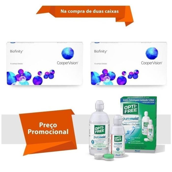 Combo Biofinity com Opti Free